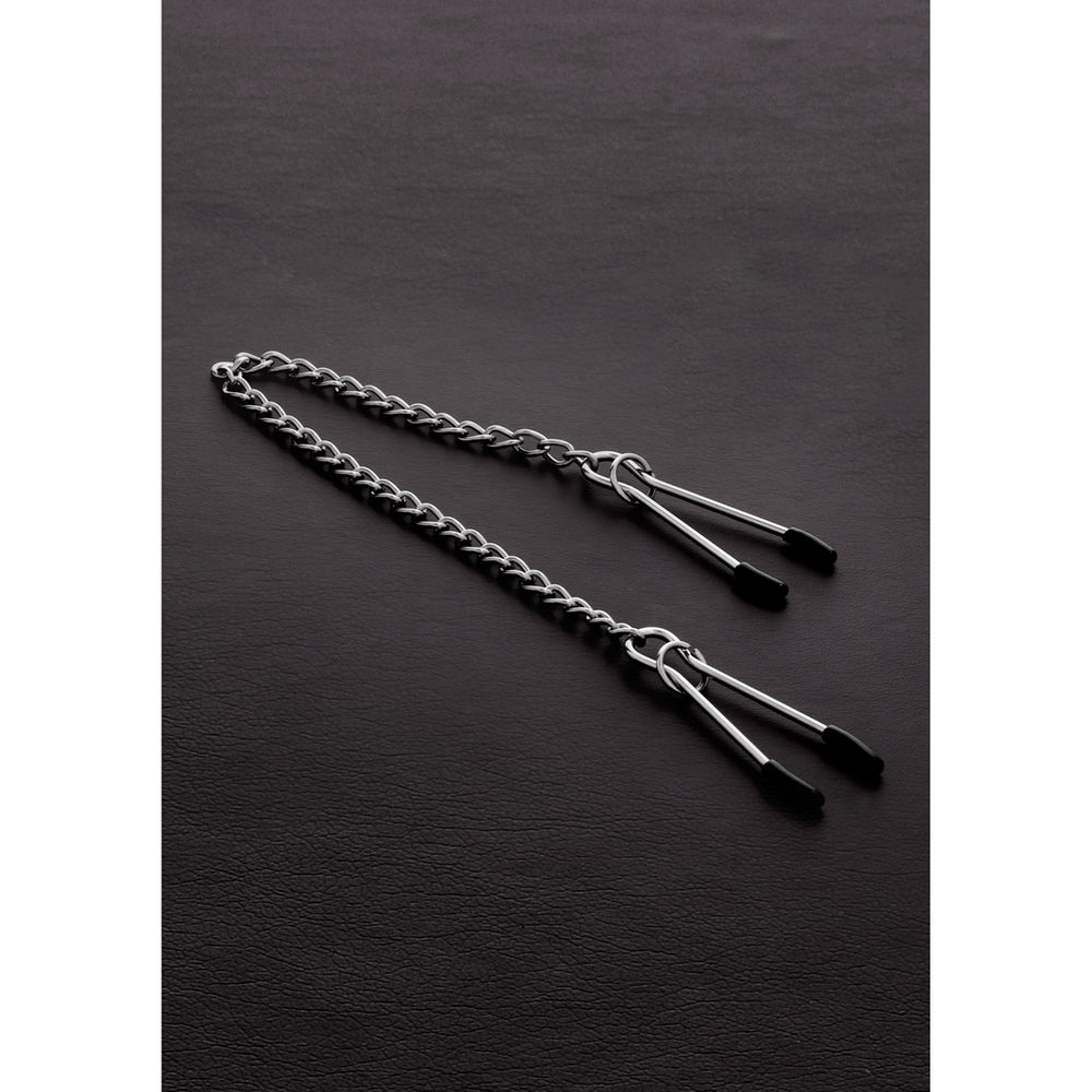 Shots Steel Nippelklemmen Mit Kette – Detailaufnahme Vorderseite