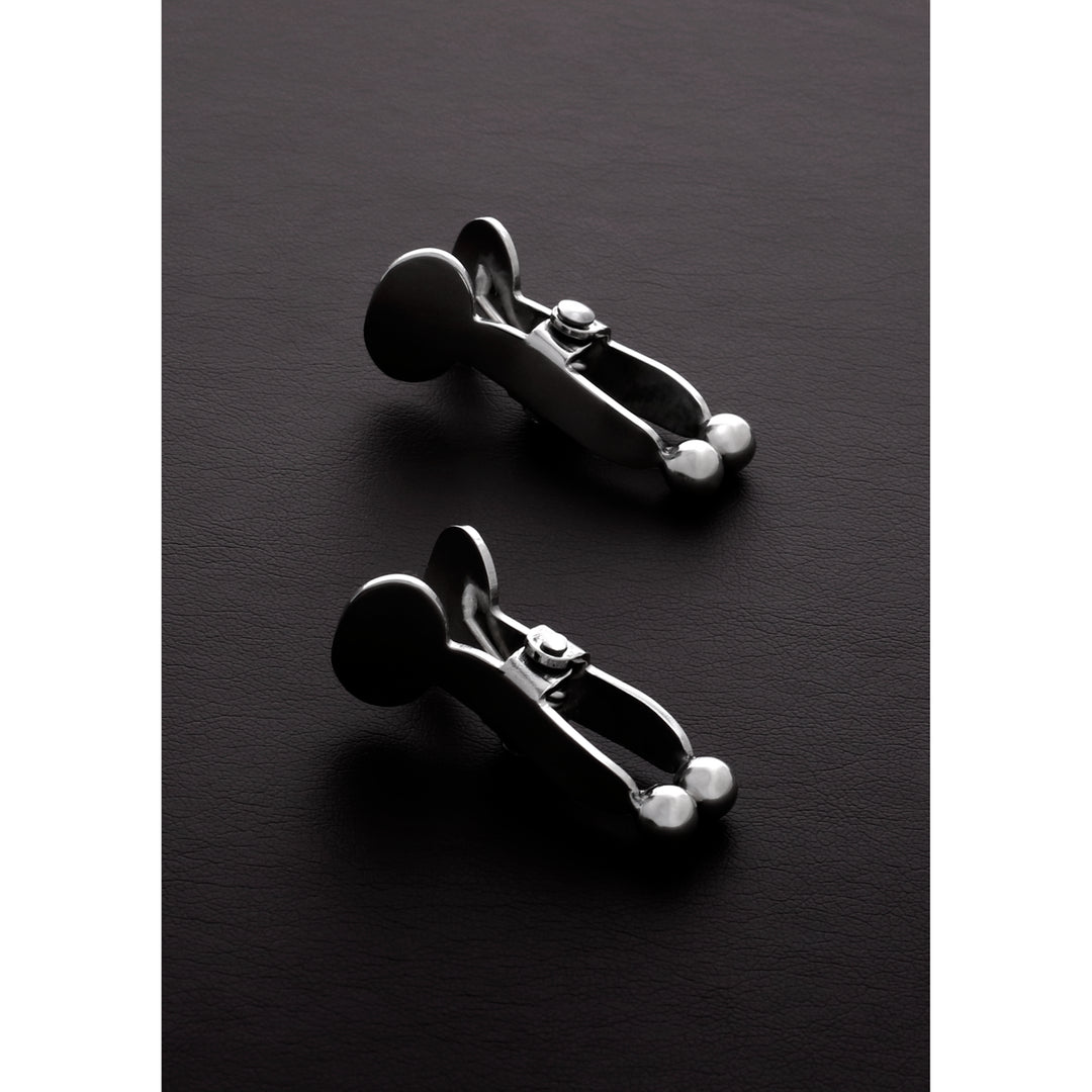 Shots Steel   Kugelnippelklemmen, silber-1, Edelstahl, Default Title – Hauptansicht: verführerisch präsentiert