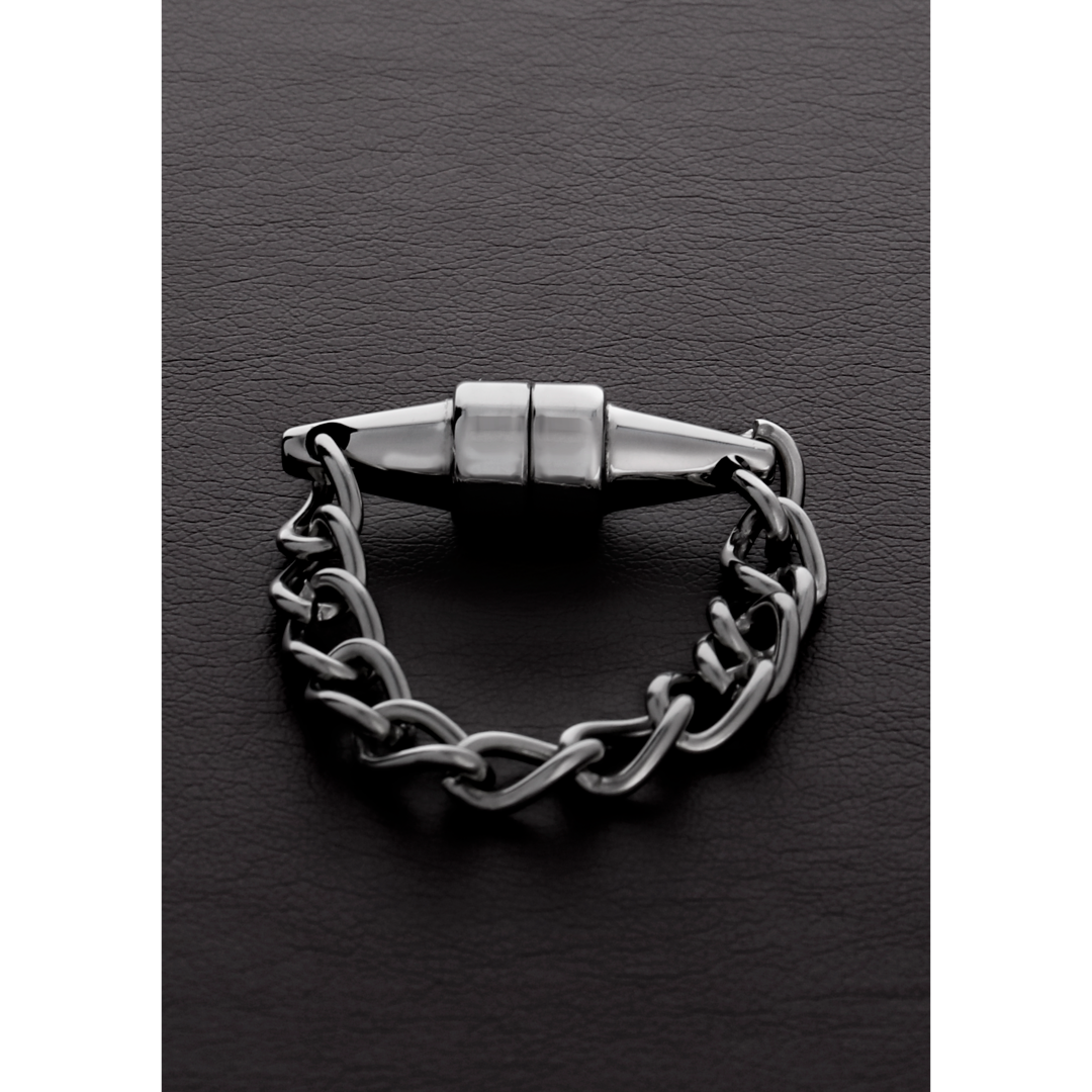 Shots Steel   Magnetische Nippelklemme (1 Stück)   Gebürsteter Stahl, silber-1, Edelstahl, Default Title – Hauptansicht: verführerisch