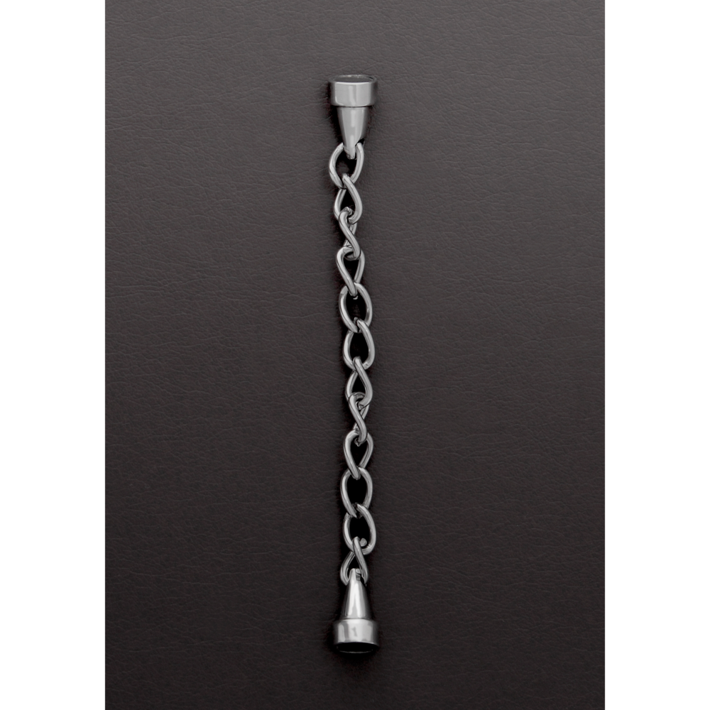 Shots Steel Magnetische Nippelklemme Stuck Gebursteter Stahl – Detailaufnahme Vorderseite