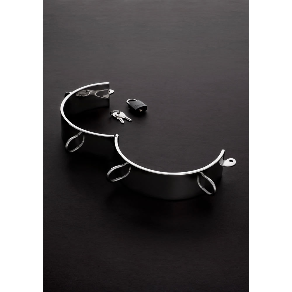 Shots Steel Dungeon Halsband Edelstahl – Detailaufnahme Vorderseite