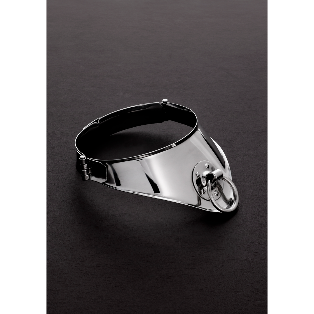 Shots Steel   Halsmanschette "Kleopatra" Aus Edelstahl 38 Cm, silber, Default Title – Hauptansicht: verführerisch präsentiert