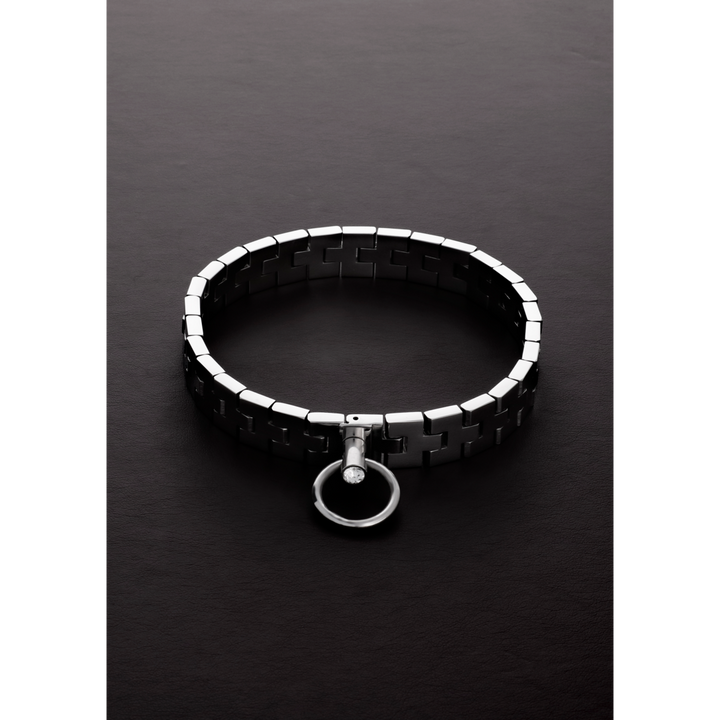 Shots Steel   Panzerkettenhalsband 43 Cm Edelstahl, silber-1, Default Title – Hauptansicht: verführerisch präsentiert