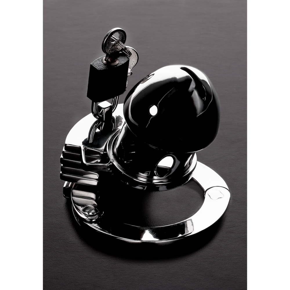 Shots Steel Peniskafig The Prison Bird Edelstahl – Detailaufnahme Vorderseite