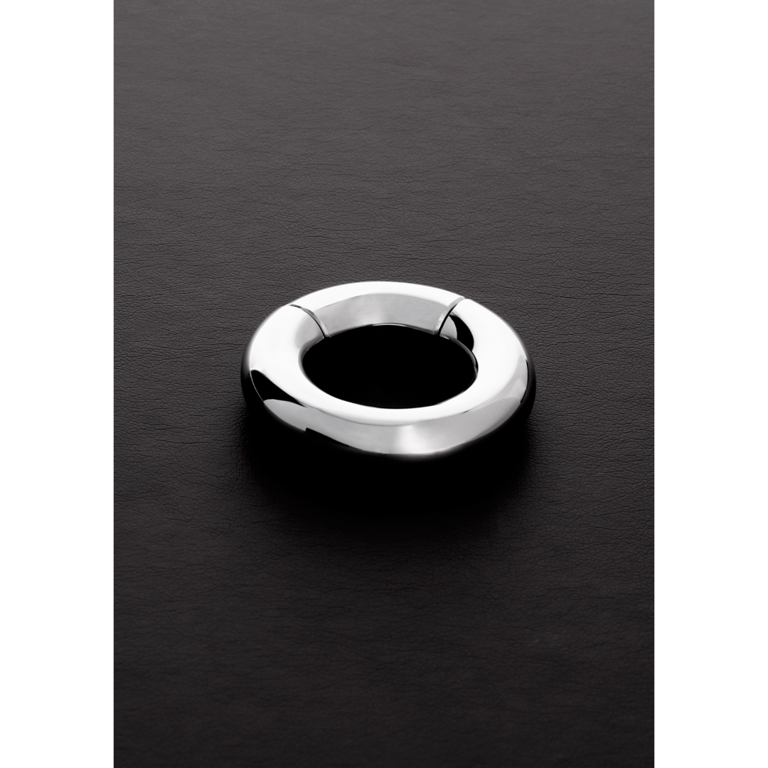 Shots Steel Magnetischer Hodenstrecker Aus Edelstahl Rund 3 30 Cm – Detailaufnahme Vorderseite