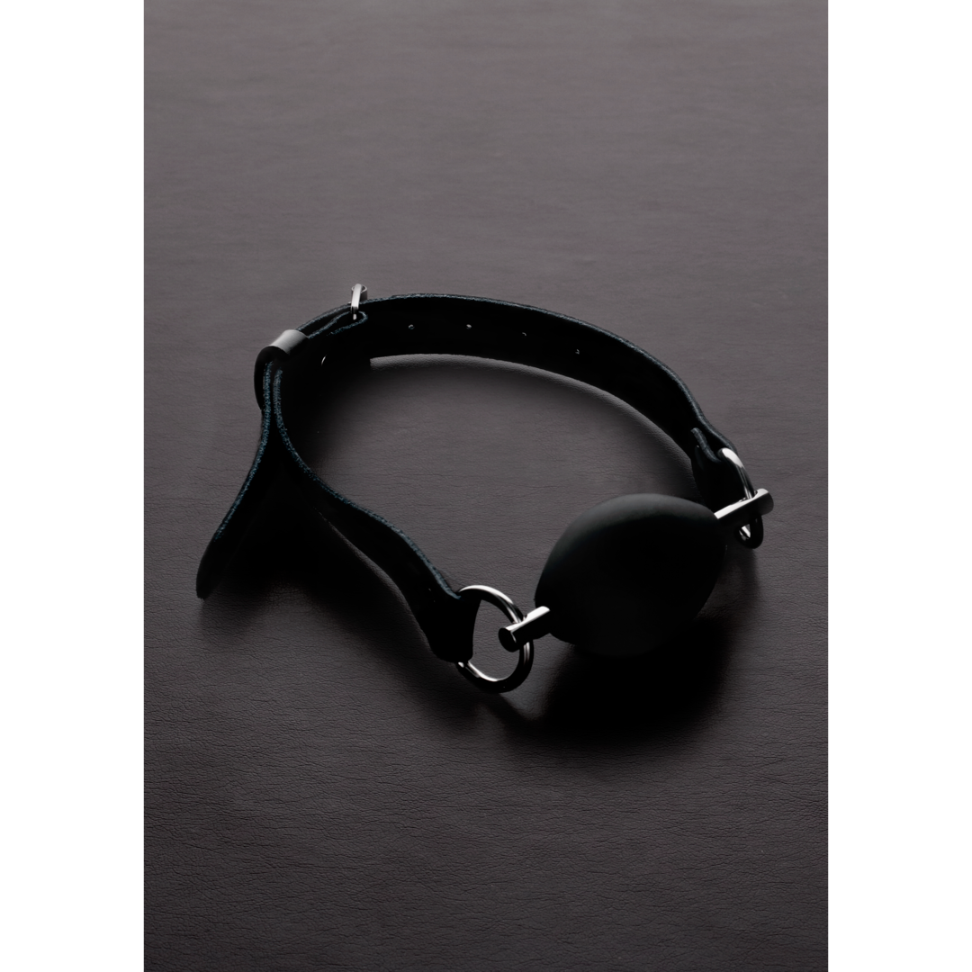 Shots Steel - Ovaler Silikon Ball Gag - schwarz