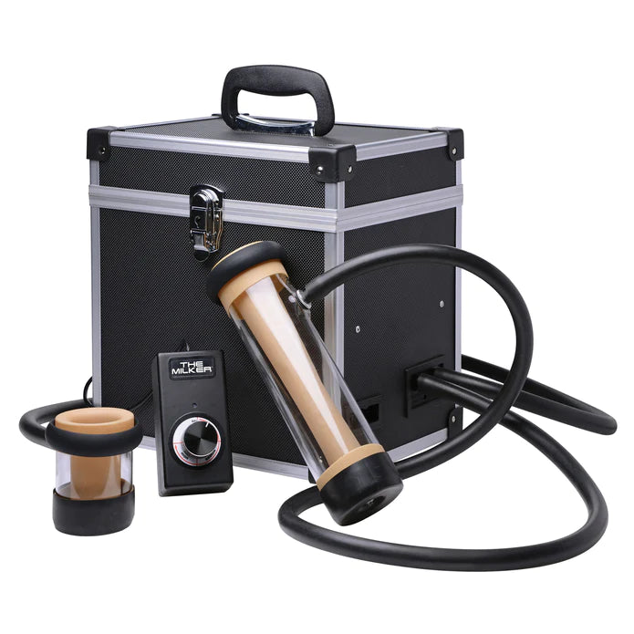 Lovebotz   The Milker Dual Cylinder Deluxe Melkmaschine, schwarz; silber; transparent, abs; gummi; silikon; stahl, Default Title –