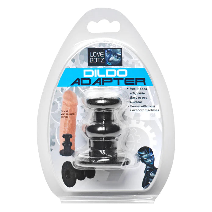 Lovebotz Dildo Adapter – Zoom auf Verschluss/Label