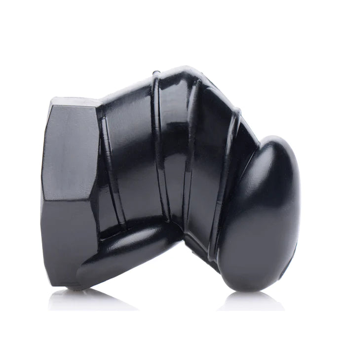 Master Series   Black Restricted Keuschheitskäfig, schwarz, tpr, Default Title – Hauptansicht: verführerisch präsentiert