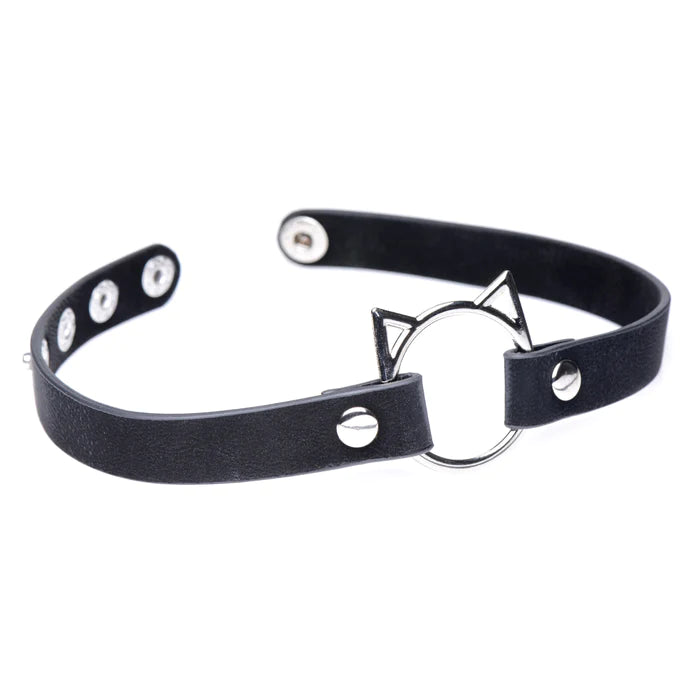 Master Series Kinky Kitty Ring Choker – Detailaufnahme Vorderseite