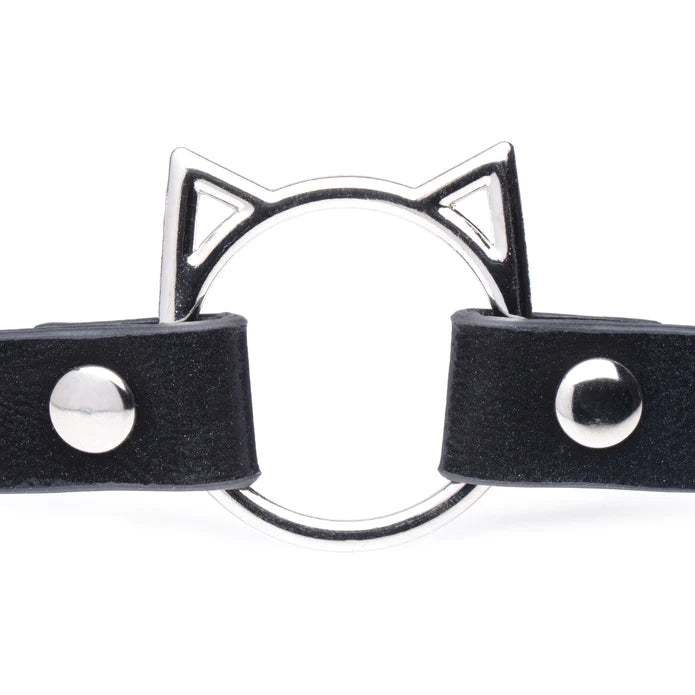 Master Series Kinky Kitty Ring Choker – Detailaufnahme Rückseite