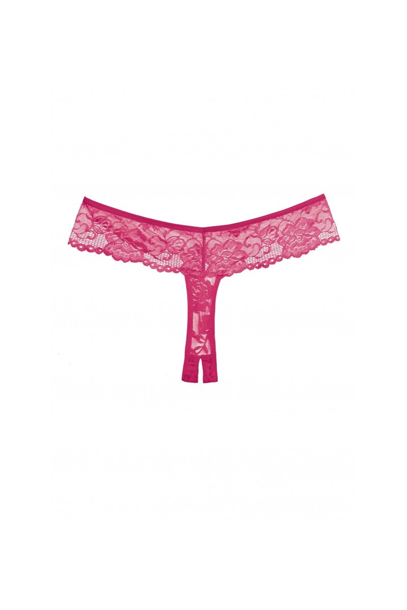 Allure Adore Chiqui Love Panty Schrittoffen Pink – Detailaufnahme Rückseite