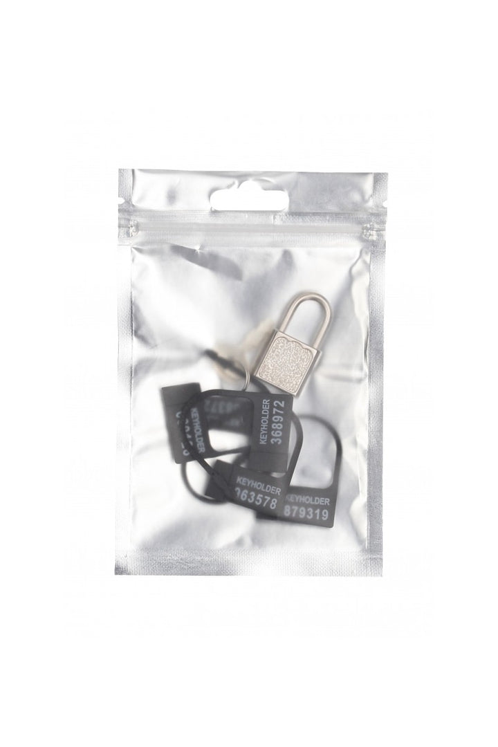 Mancage Ersatzschlosser Fur Keuschheitskafige Schwarz – Detailaufnahme Rückseite