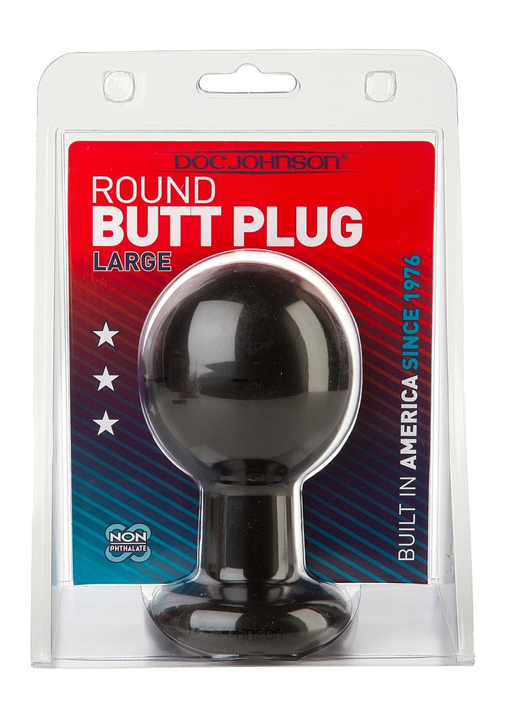 Build in America - Butt Plug groß rund schwarz