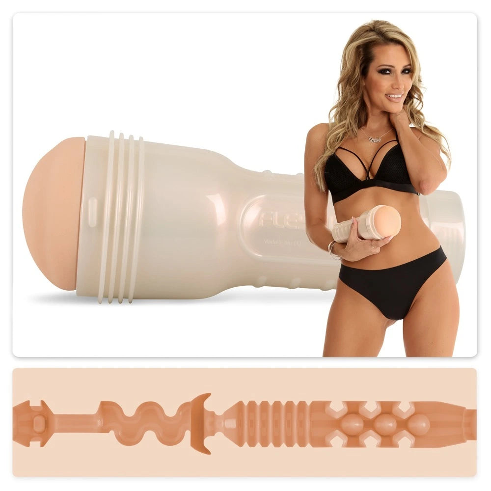Fleshlight Jessica Drake Heavenly Masturbator in Hautton mit strukturierter Innentextur und elegantem Design