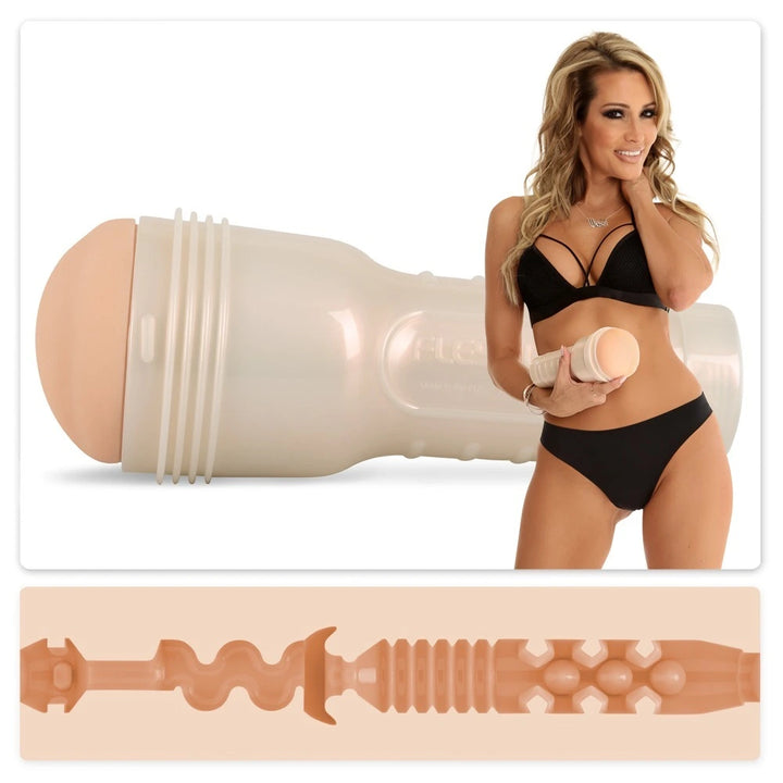 Fleshlight Jessica Drake Heavenly Masturbator in Hautton mit strukturierter Innentextur und elegantem Design
