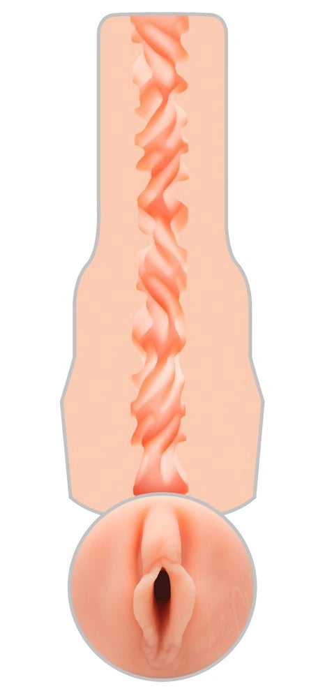 Fleshlight Adriana Chechik Express Masturbator in Hautfarben mit spiralförmiger Innenstruktur aus weichem Material