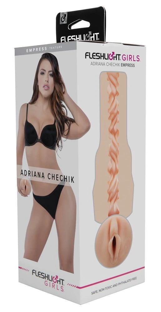 Fleshlight Girls Adriana Chechik Empress Masturbator in Hautton, hochwertiges SuperSkin-Material, diskrete Verpackung