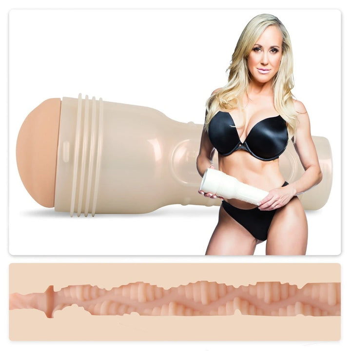 Fleshlight Brandi Love Heartthrob Masturbator in Hautton mit texturiertem Innenkanal, präsentiert von Brandi Love