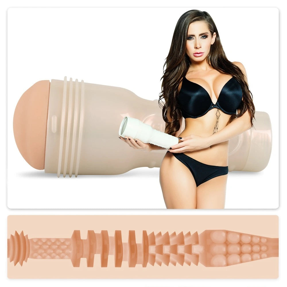 Fleshlight Madison Ivy Beyond Masturbator in Beige – hochwertiger Stimulator mit strukturiertem Textur-Kanal