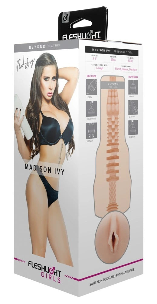 Fleshlight Girls Madison Ivy Beyond Masturbator in Hautfarben, hautfreundliches Material, intensiver Texturkanal, diskrete Ve