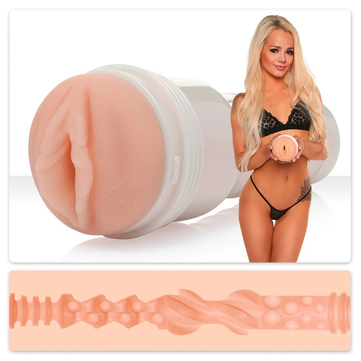 Fleshlight Elsa Jean Tasty Masturbator in Hautfarben mit strukturiertem Innenkanal – hochwertiges Männerspielzeug