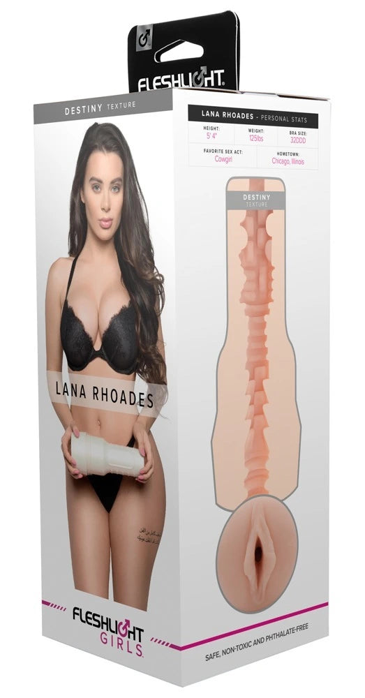 Fleshlight Girls Lana Rhoades Destiny Masturbator in Hautton, körpersicher, phthalatefrei, mit Destiny-Textur