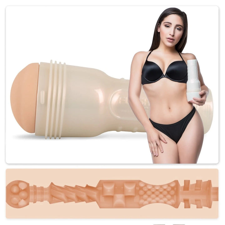Fleshlight Abella Danger Masturbator in Hautton mit strukturiertem Innenkanal – Premium Sexspielzeug für Männer