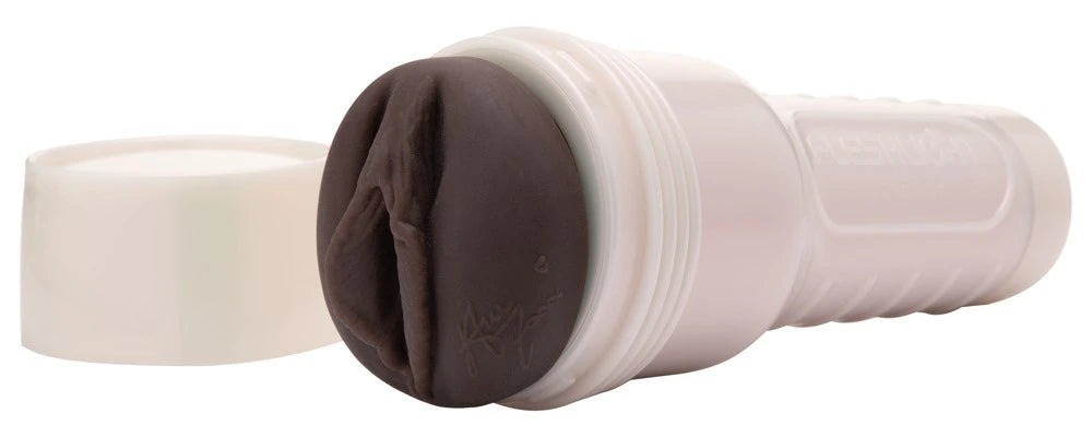 Fleshlight Ana Foxxx Silk Masturbator in Schokoladenbraun und Weiß – hochwertiger Herren-Masturbator aus weichem Material