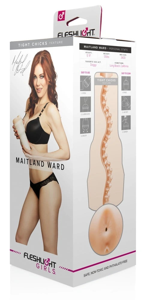 Fleshlight Girls Maitland Ward Tight Chicks Masturbator in Hautton, körpersicheres Material, diskrete Verpackung