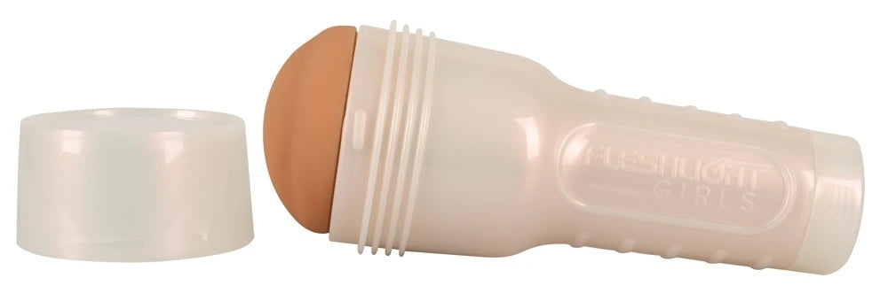 Fleshlight Girls Autumn Falls Masturbator in Creme mit hautfarbenem Sleeve und abnehmbarem Deckel