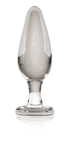 Icicles Glas-Analplug No. 26 Klar – Handgefertigter Analplug mit Stopper 11cm