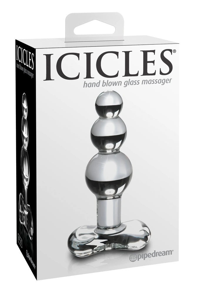 Icicles Glas-Analplug No.47 Klar – Handgefertigter Analplug