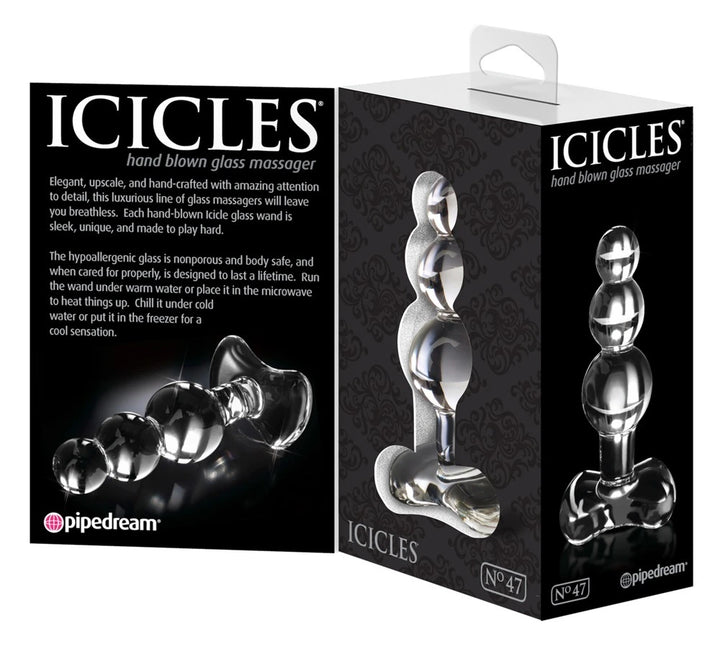 Icicles Glas-Analplug No.47 Klar – Handgefertigter Analplug