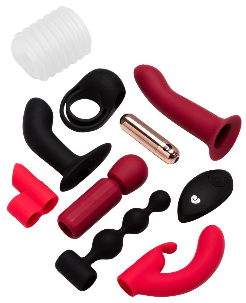 Auswahl aus Paar-Toys, Anal-Toys und Vibratoren des Magic Shiver Couples Kalenders