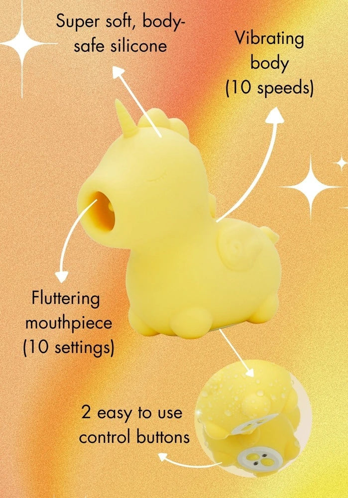 Unihorn - Bean Blossom Auflegevibrator – Klitoris Stimulator mit Saugfunktion