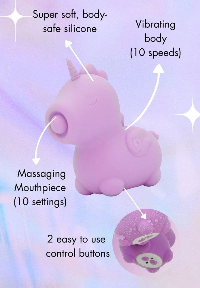 Unihorn - Karma Lilac Auflegevibrator – Klitoris Stimulator mit Saugfunktion