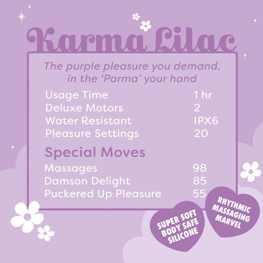 Unihorn - Karma Lilac Auflegevibrator – Klitoris Stimulator mit Saugfunktion