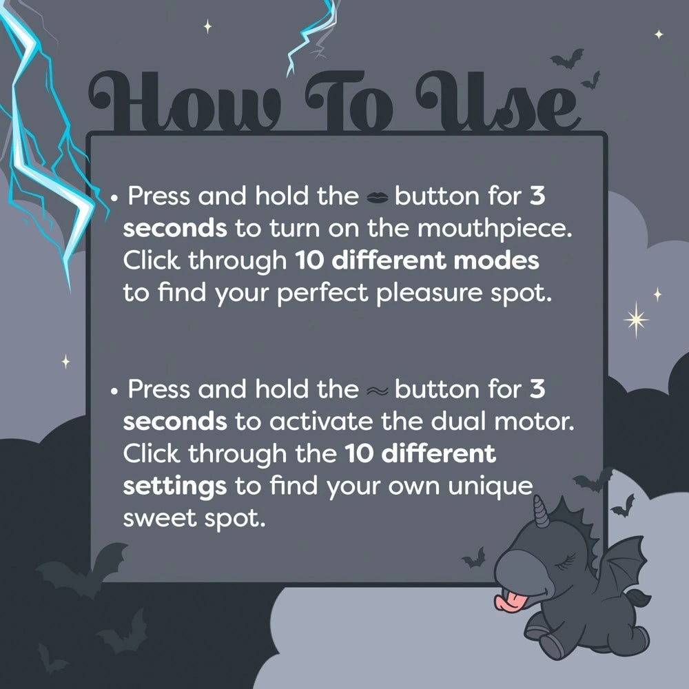 Unihorn - Wild Spirit Auflegevibrator – Klitoris Stimulator mit Saugfunktion