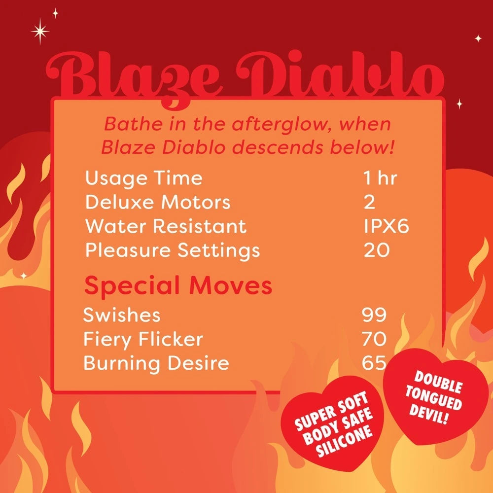 Unihorn - Blaze Diablo Auflegevibrator – Klitoris Stimulator mit Saugfunktion