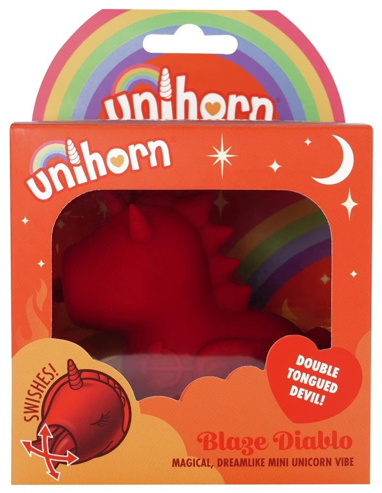 Unihorn - Blaze Diablo Auflegevibrator – Klitoris Stimulator mit Saugfunktion