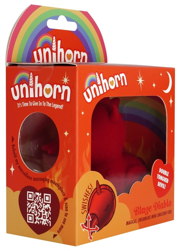 Unihorn - Blaze Diablo Auflegevibrator – Klitoris Stimulator mit Saugfunktion