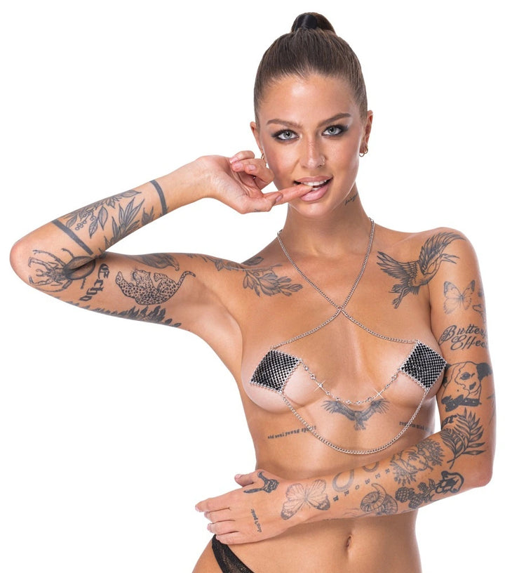 Cottelli Accessoires - Nippelsticker Square schwarz