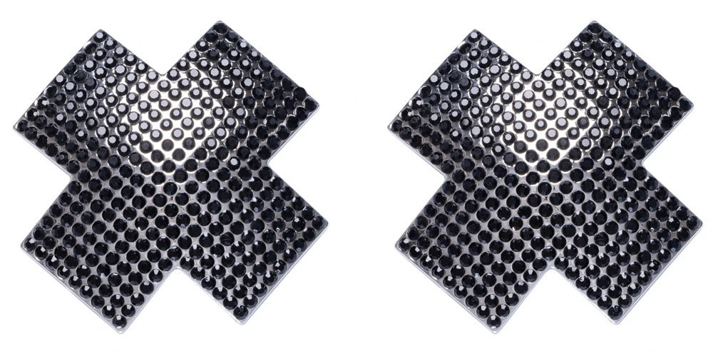 Cottelli Accessoires - Nippelsticker Cross schwarz