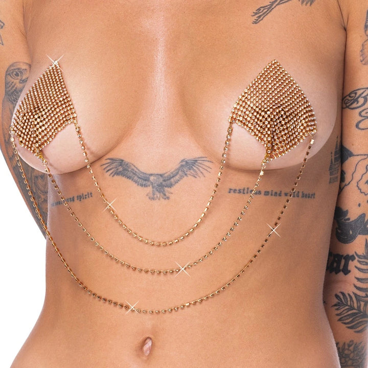Cottelli Accessoires - Nippelsticker Square gold