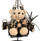Bad Kitty SM-Teddy mit Swing 11cm - BDSM Bondage Bär mit Mini-Sexschaukel, Harness, Fesseln und Peitsche