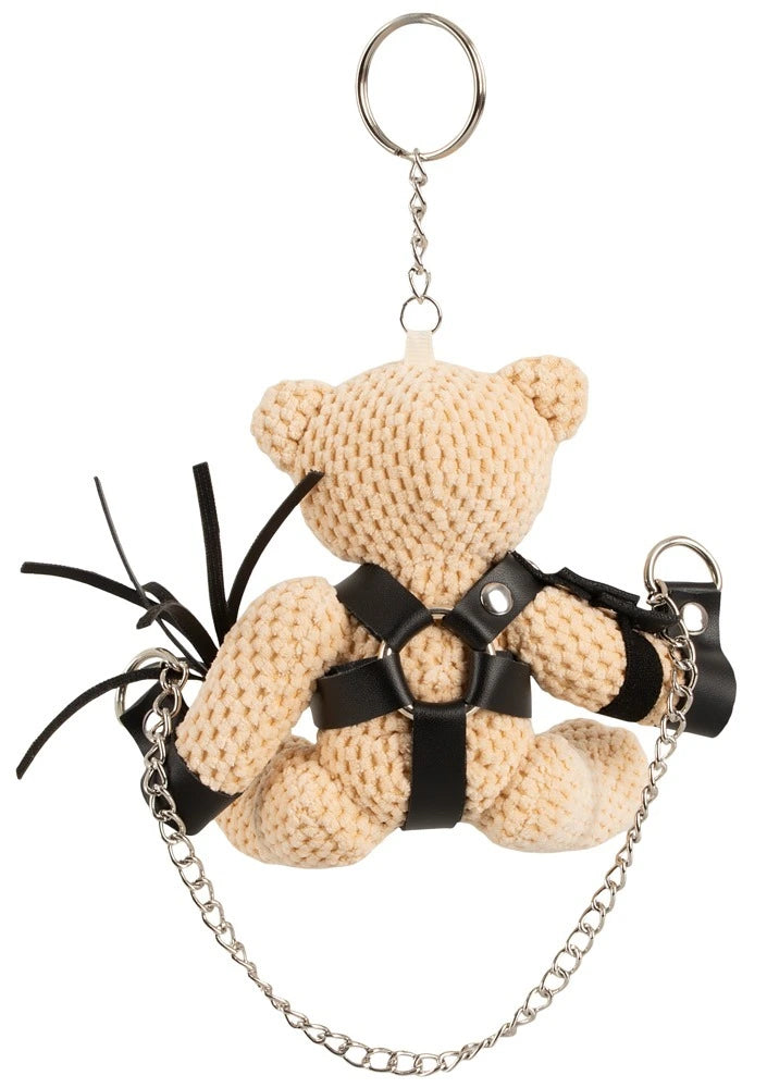 Bad Kitty SM-Teddy mit Swing 11cm - BDSM Bondage Bär mit Mini-Sexschaukel, Harness, Fesseln und Peitsche