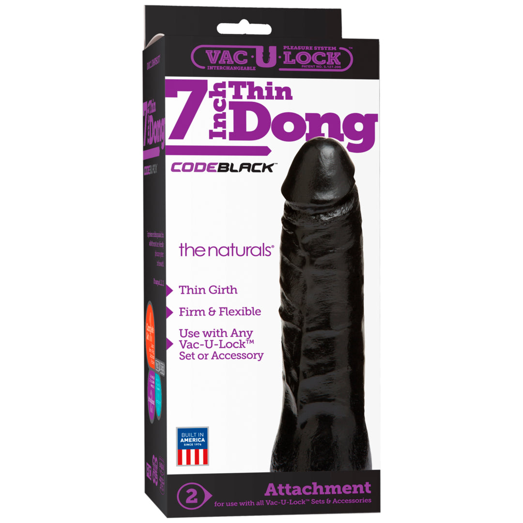 CodeBlack - Vac-U-Lock Dildo - 18cm schwarz