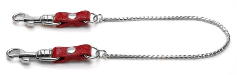 KinkySabine - Kette mit Karabiner rot/silber