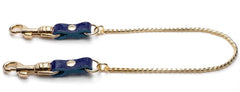 KinkySabine - Kette mit Karabiner blau/gold